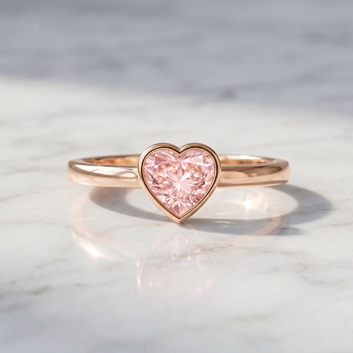 The Seal — Pink Diamond Heart Promise Ring