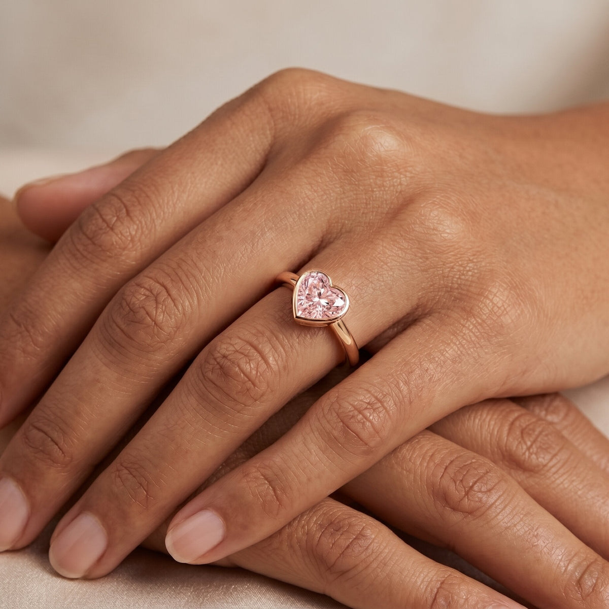 The Seal — Pink Diamond Heart Promise Ring