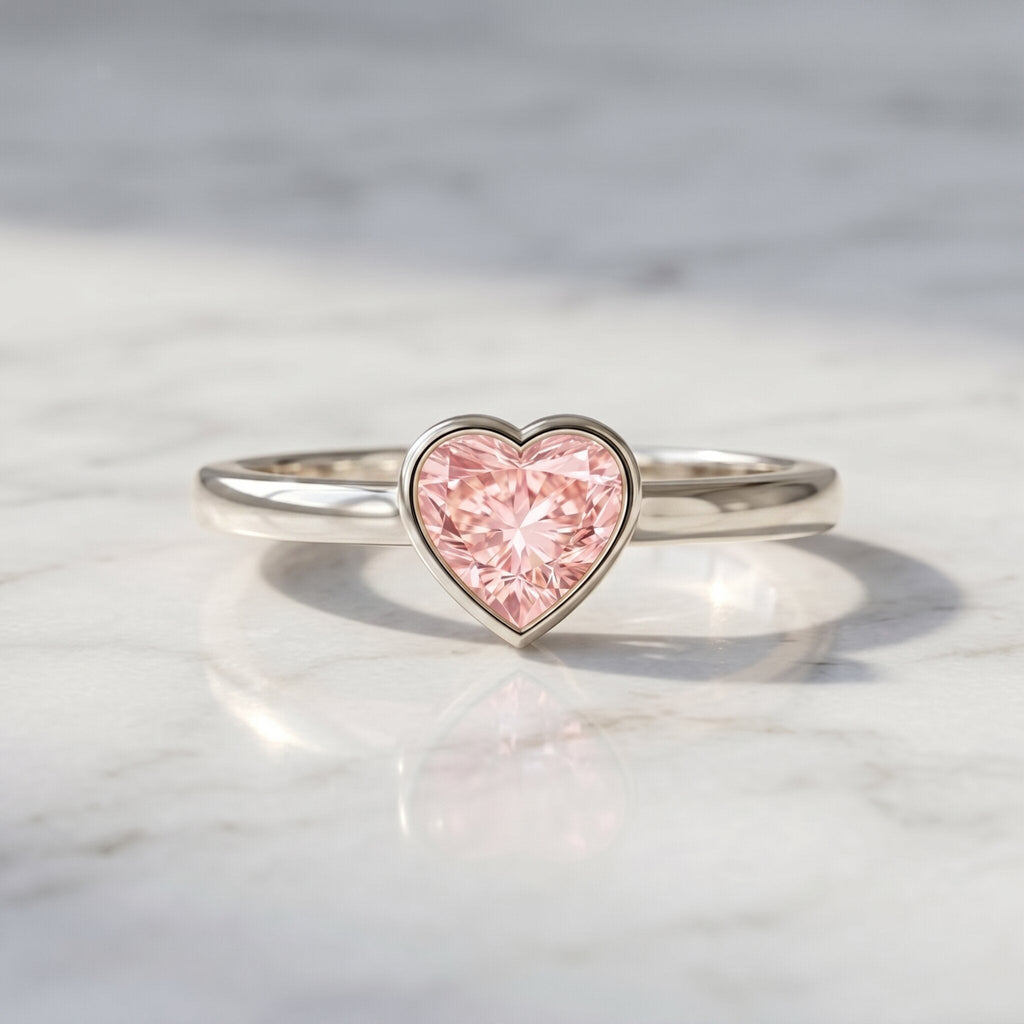 The Seal — Pink Diamond Heart Promise Ring