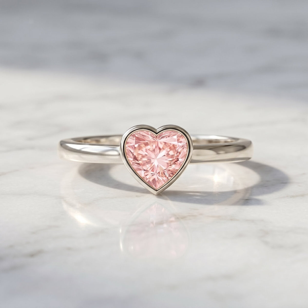 The Seal — Pink Diamond Heart Promise Ring