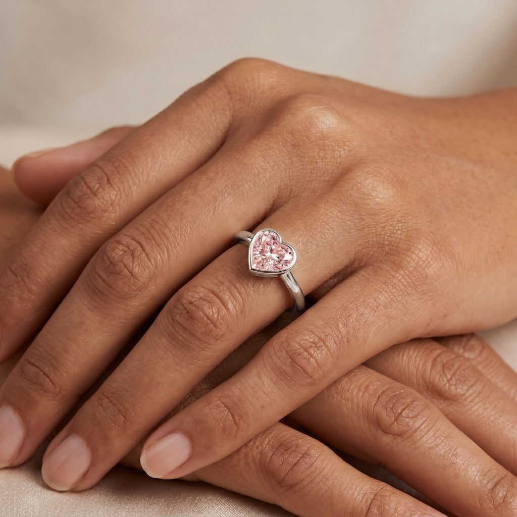 The Seal — Pink Diamond Heart Promise Ring