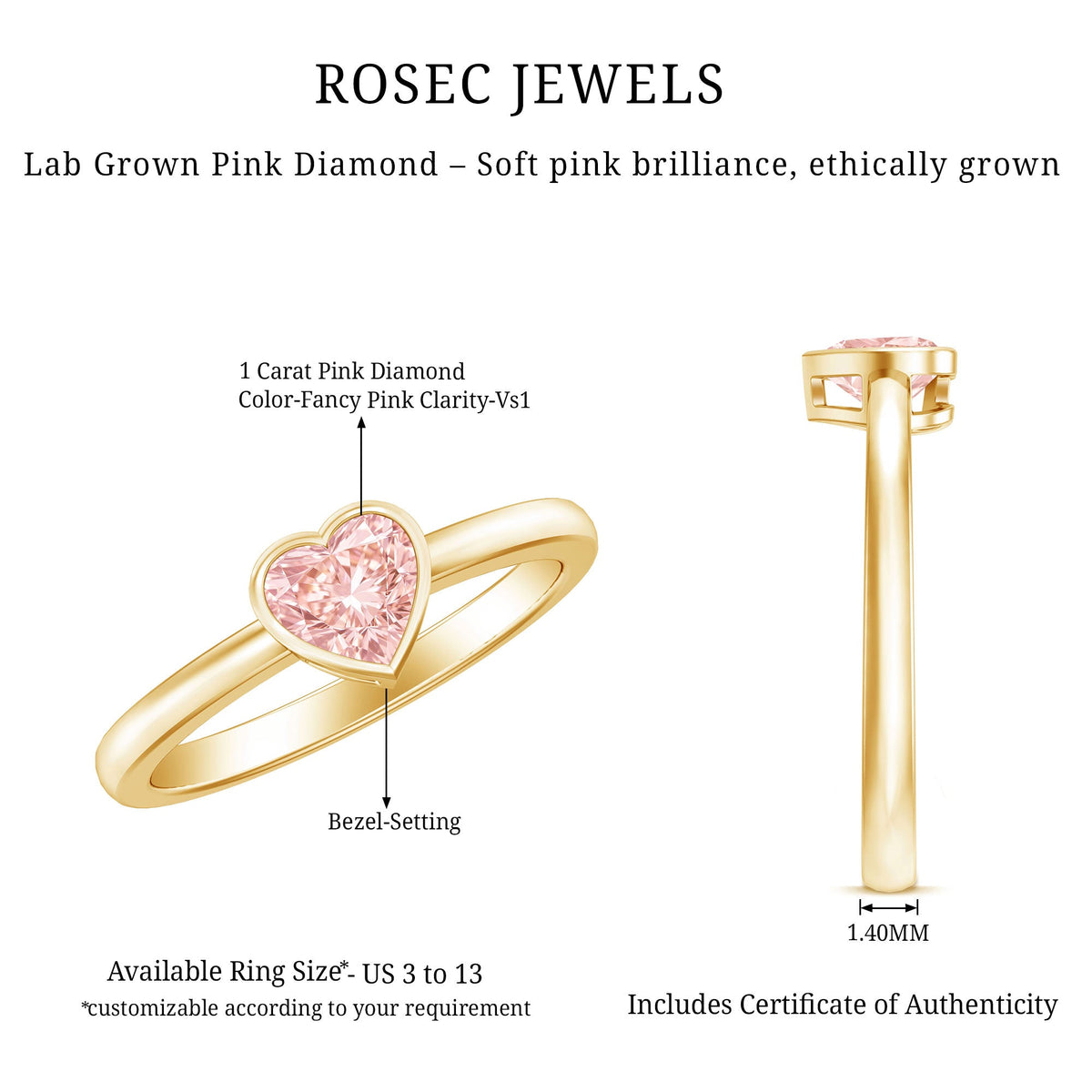 The Seal — Pink Diamond Heart Promise Ring
