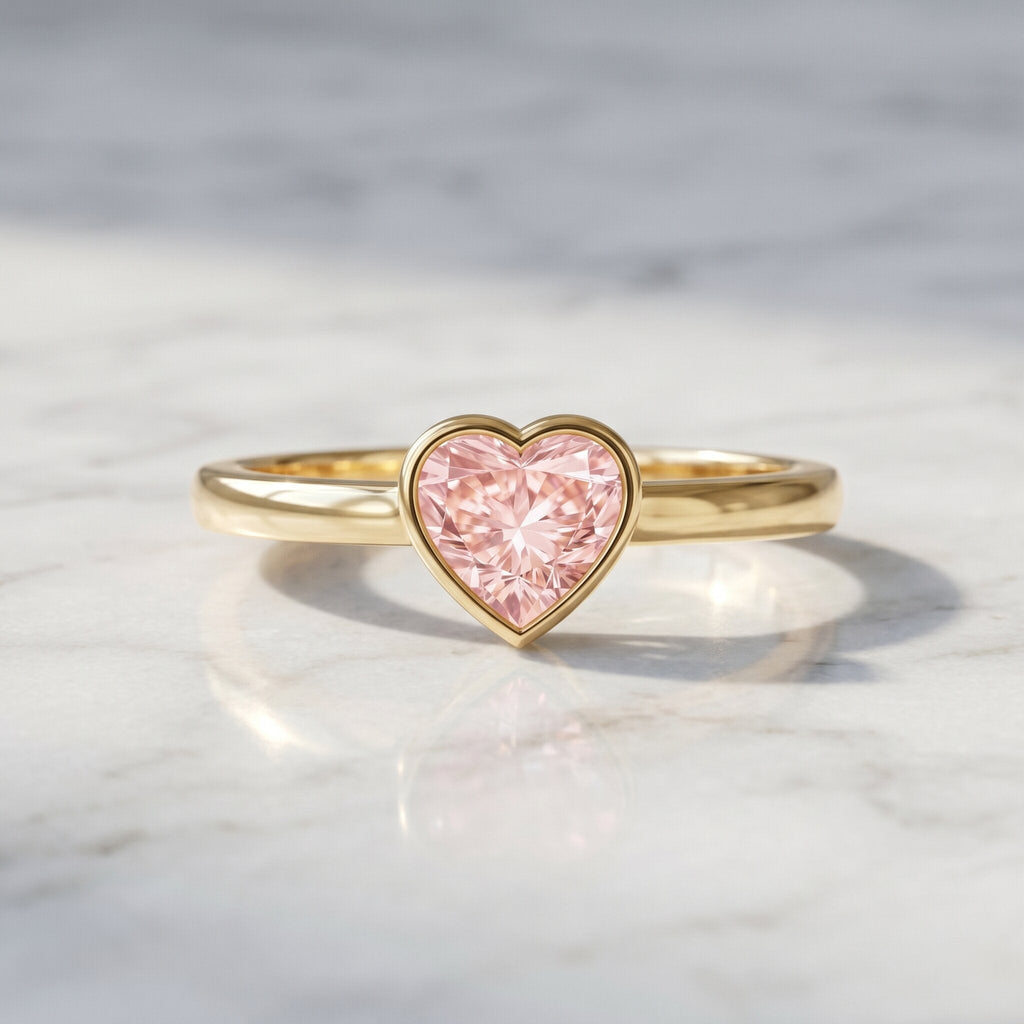 The Seal — Pink Diamond Heart Promise Ring