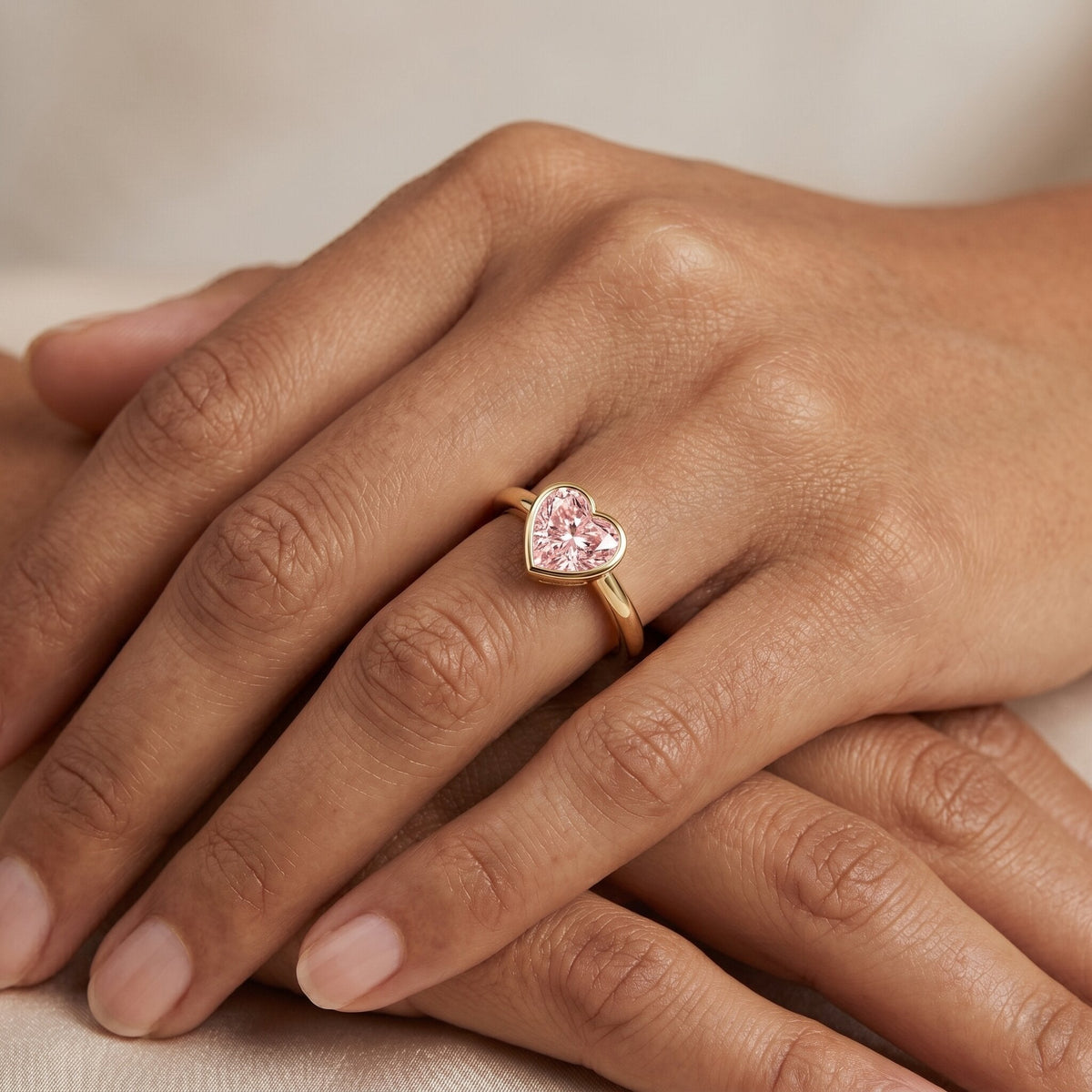 The Seal — Pink Diamond Heart Promise Ring