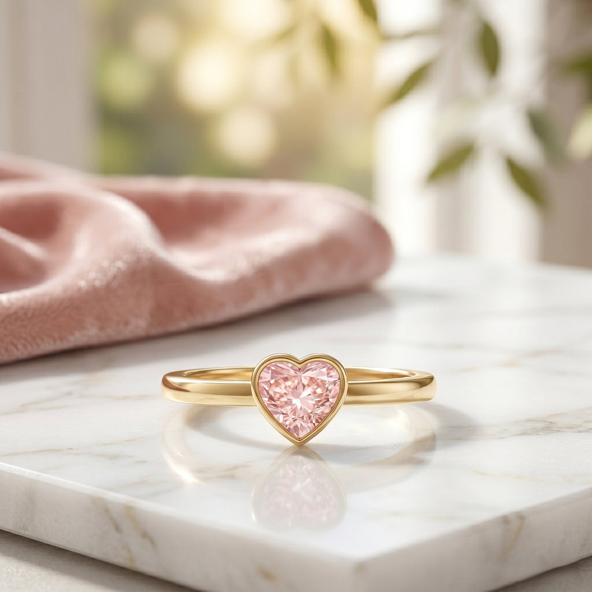 The Seal — Pink Diamond Heart Promise Ring