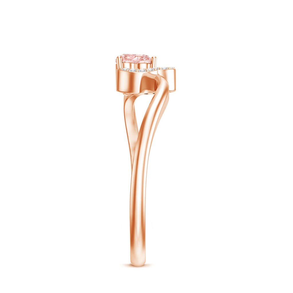 The Ribbon — Pink Diamond Heart Promise Ring