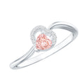The Ribbon — Pink Diamond Heart Promise Ring