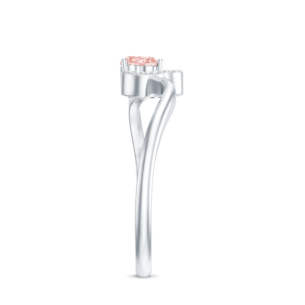 The Ribbon — Pink Diamond Heart Promise Ring