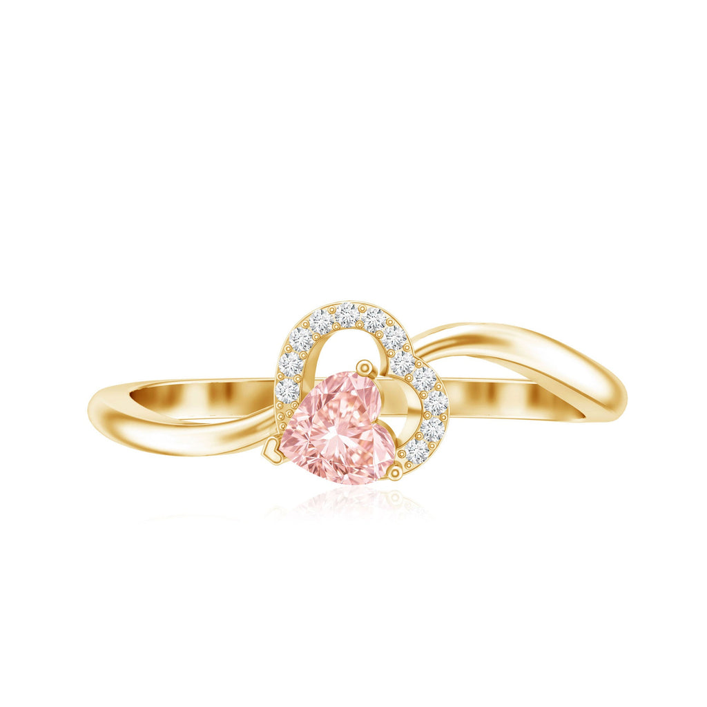 The Ribbon — Pink Diamond Heart Promise Ring