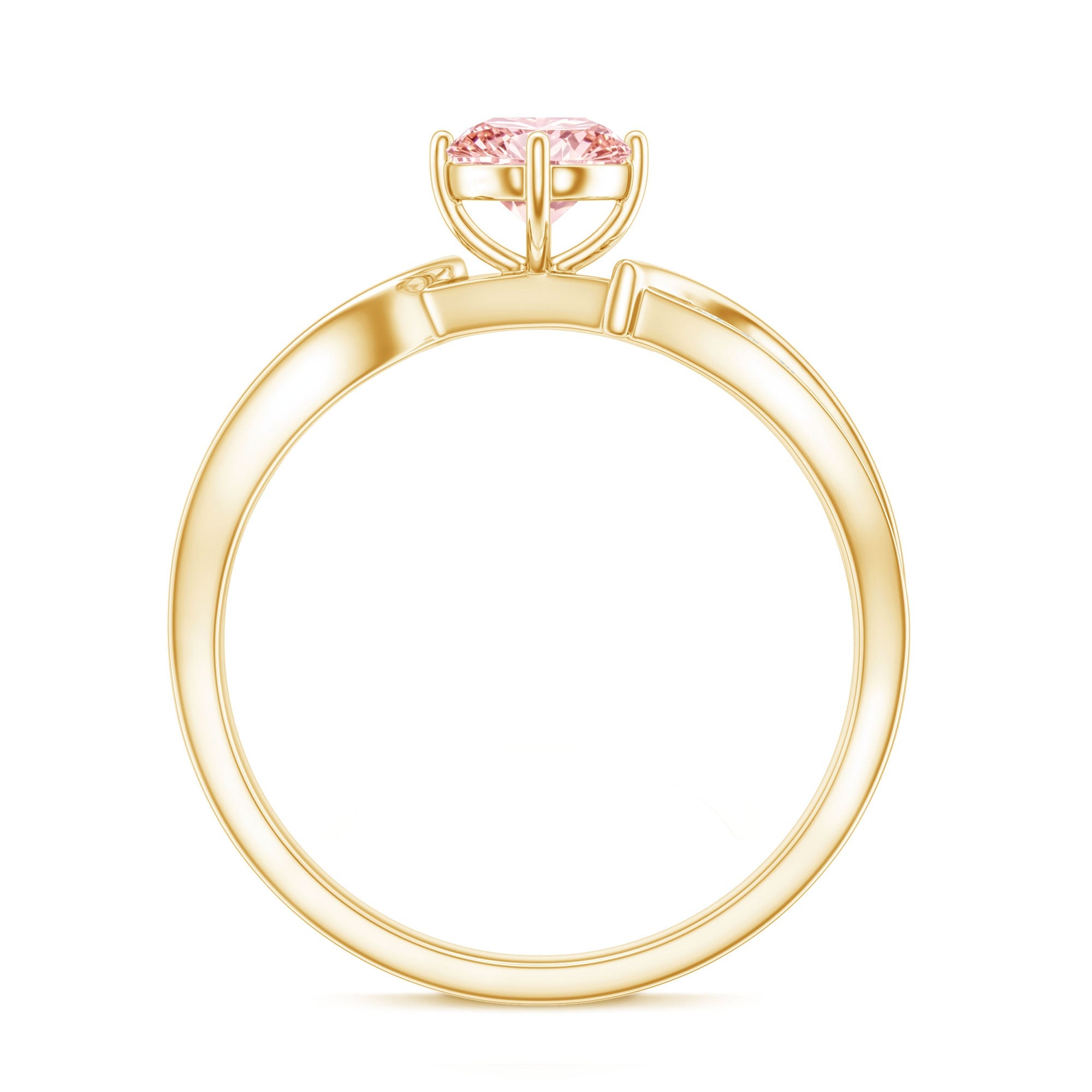 1 CT Lab Grown Pink Diamond Infinity Engagement Ring with IGI Certificate