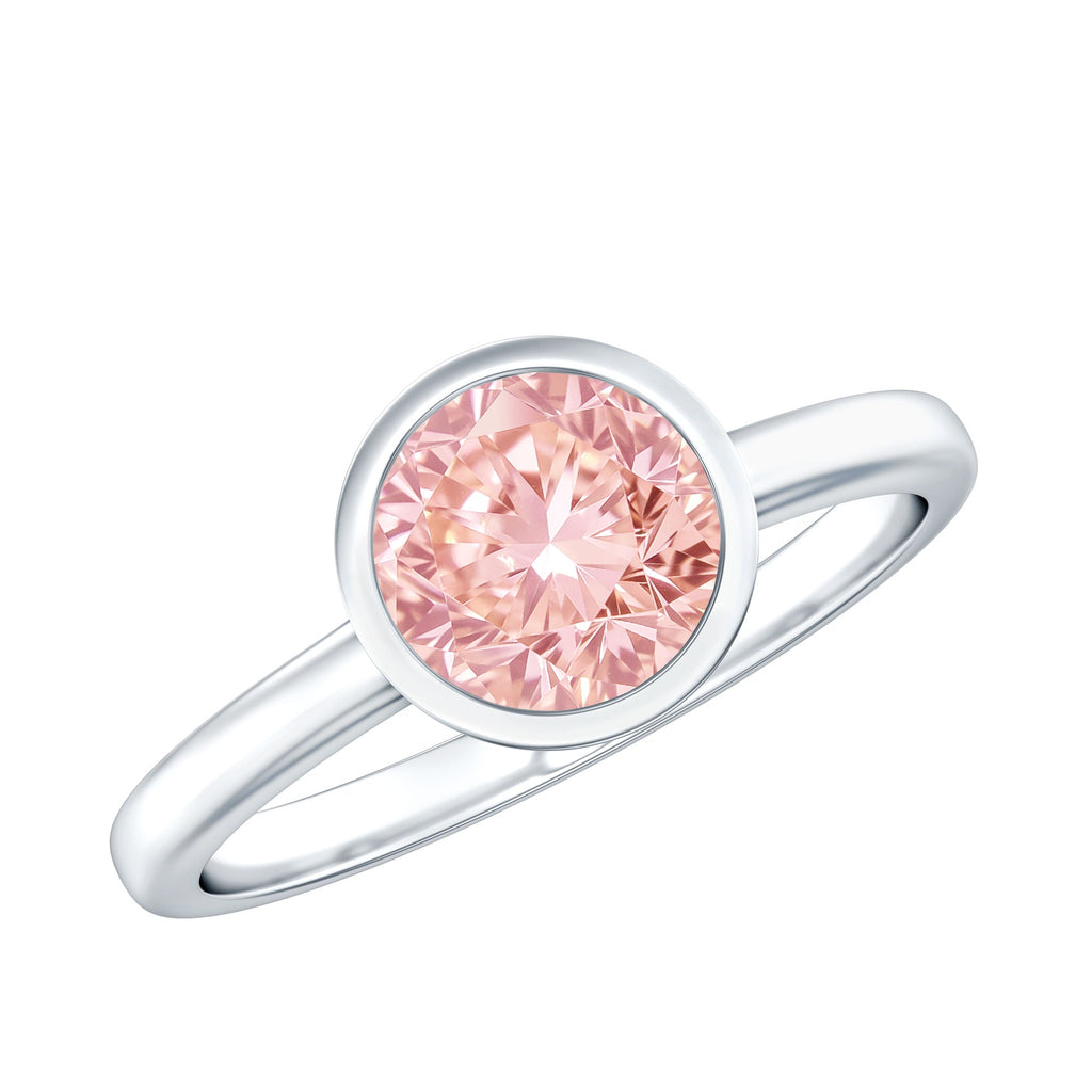 The Shield — Pink Diamond Bezel Engagement Ring