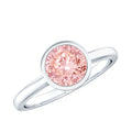 The Shield — Pink Diamond Bezel Engagement Ring