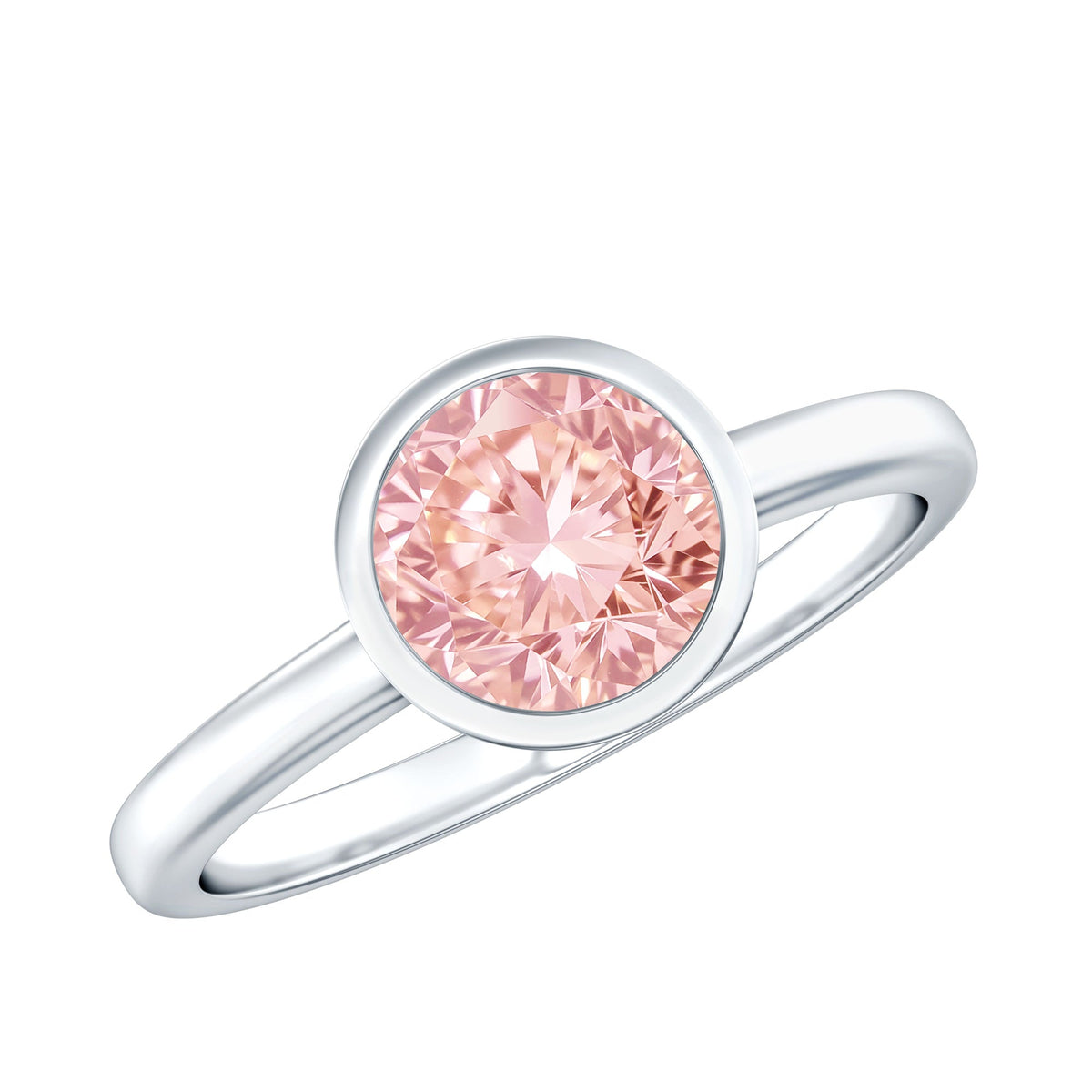 The Shield — Pink Diamond Bezel Engagement Ring