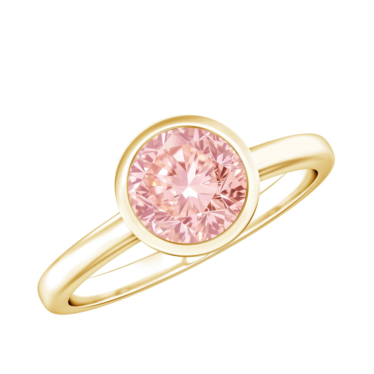 The Shield — Pink Diamond Bezel Engagement Ring