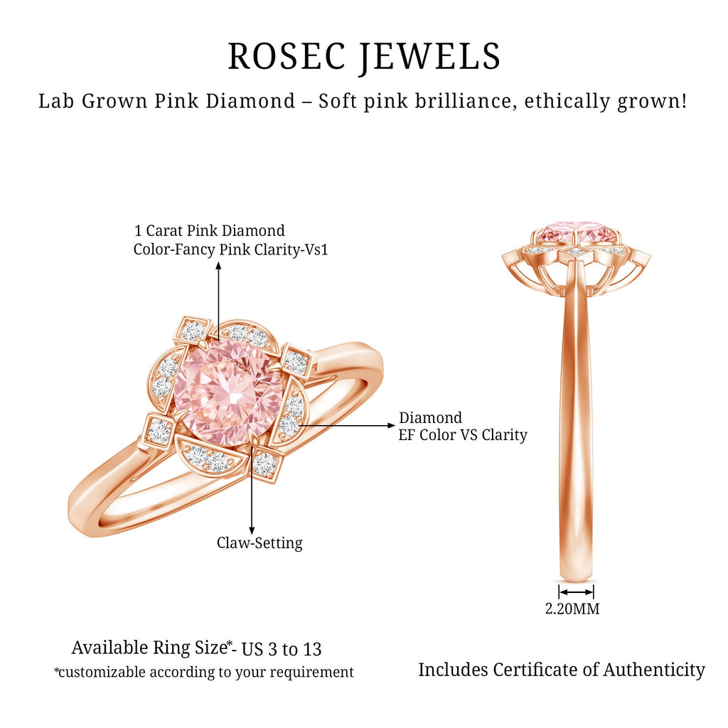 The Heirloom — Vintage Pink Diamond Engagement Ring