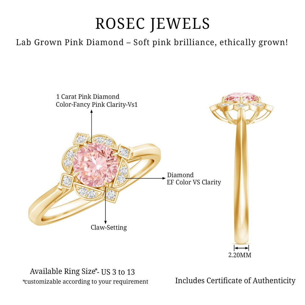 The Heirloom — Vintage Pink Diamond Engagement Ring