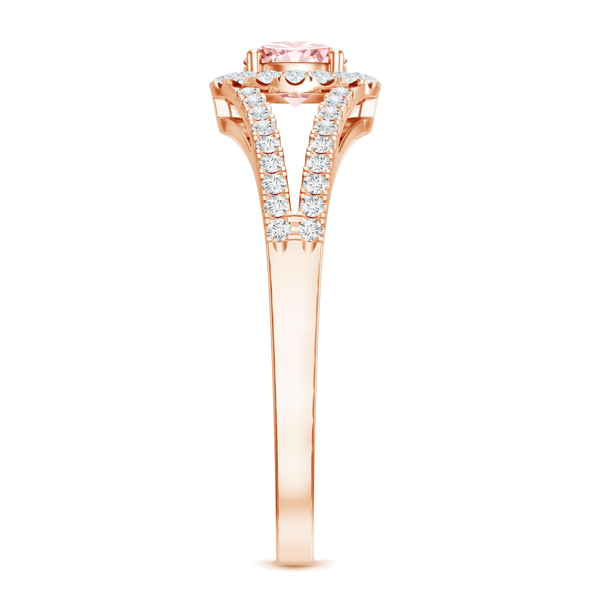 The Lantern — Pink Diamond Halo Engagement Ring