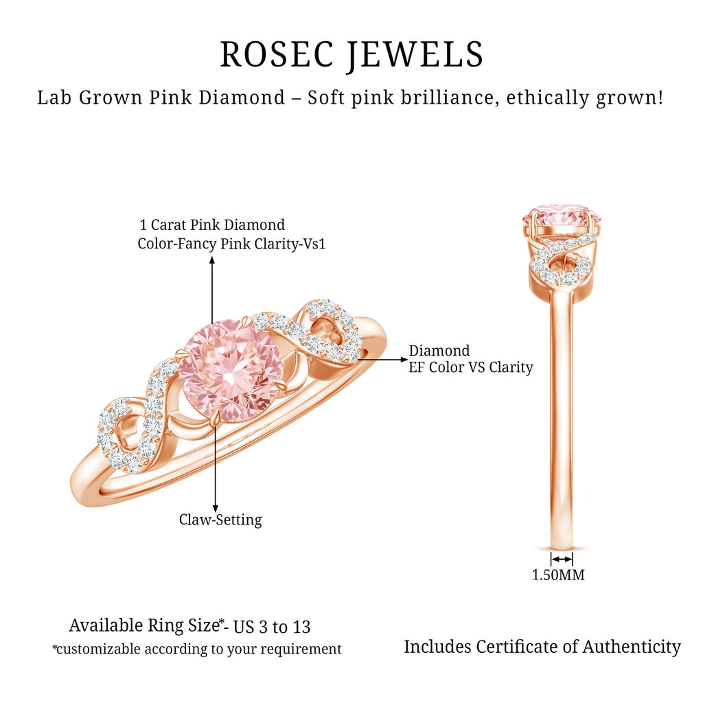 The Endless — Pink Diamond Infinity Engagement Ring