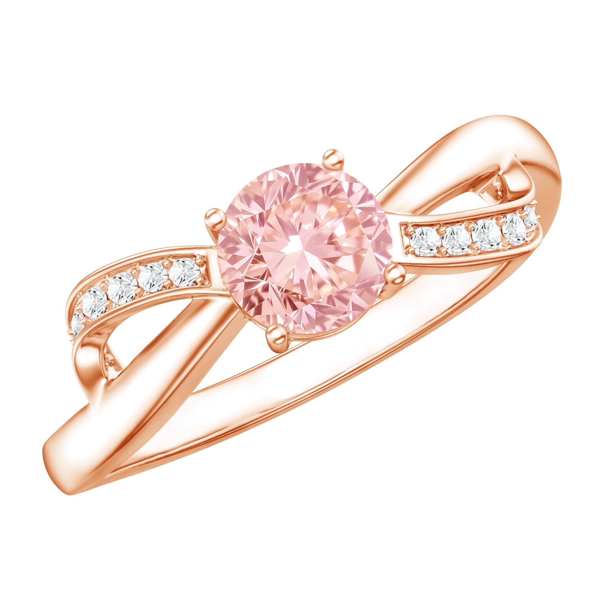 IGI Certified Lab Grown Pink Diamond Classic Engagement Ring