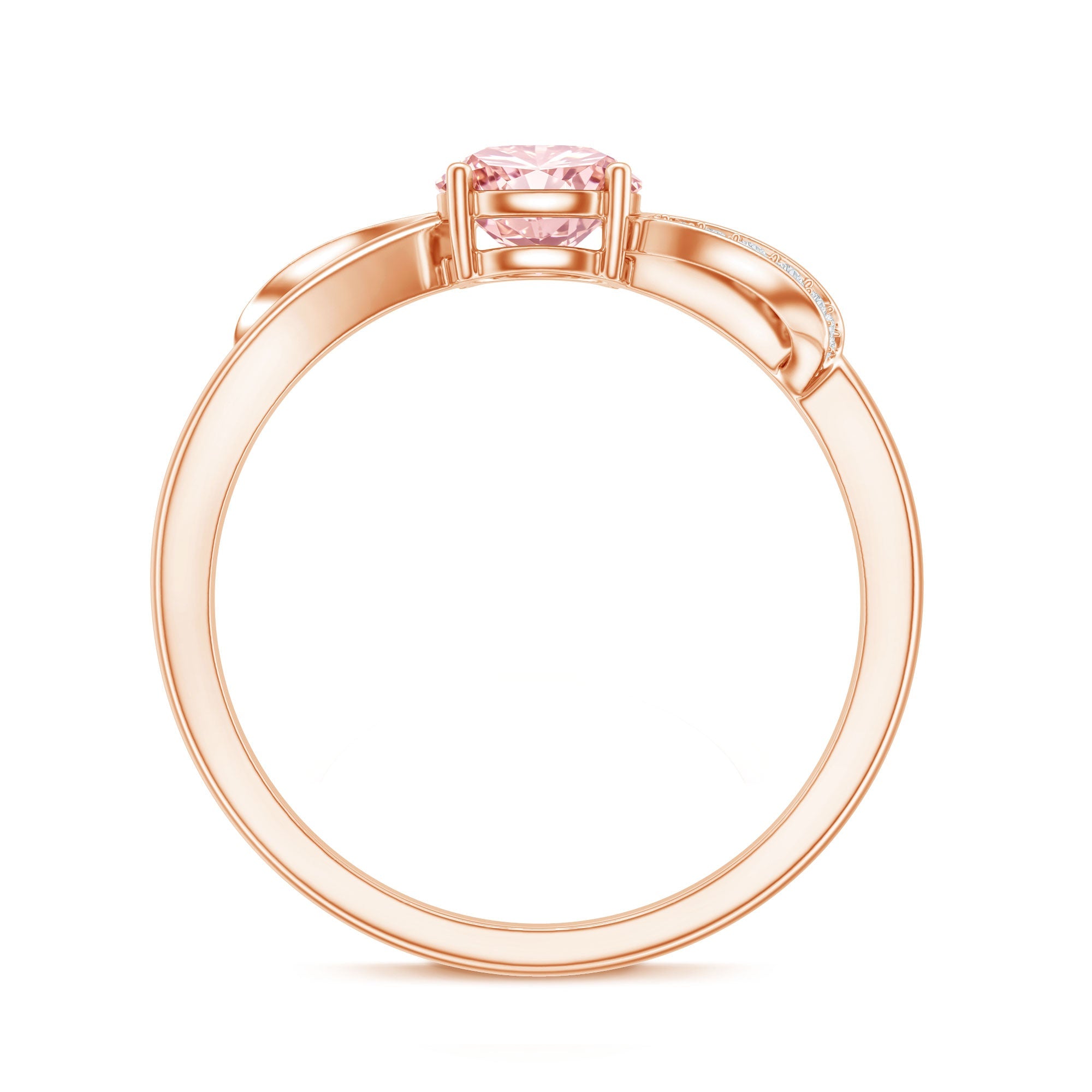 IGI Certified Lab Grown Pink Diamond Classic Engagement Ring