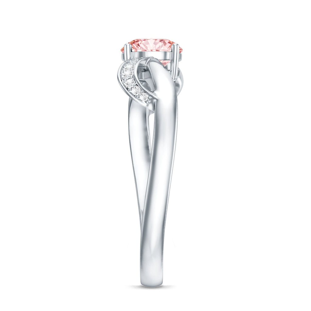 IGI Certified Lab Grown Pink Diamond Classic Engagement Ring