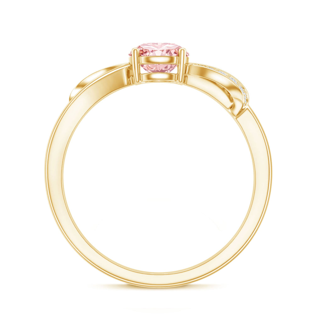 IGI Certified Lab Grown Pink Diamond Classic Engagement Ring