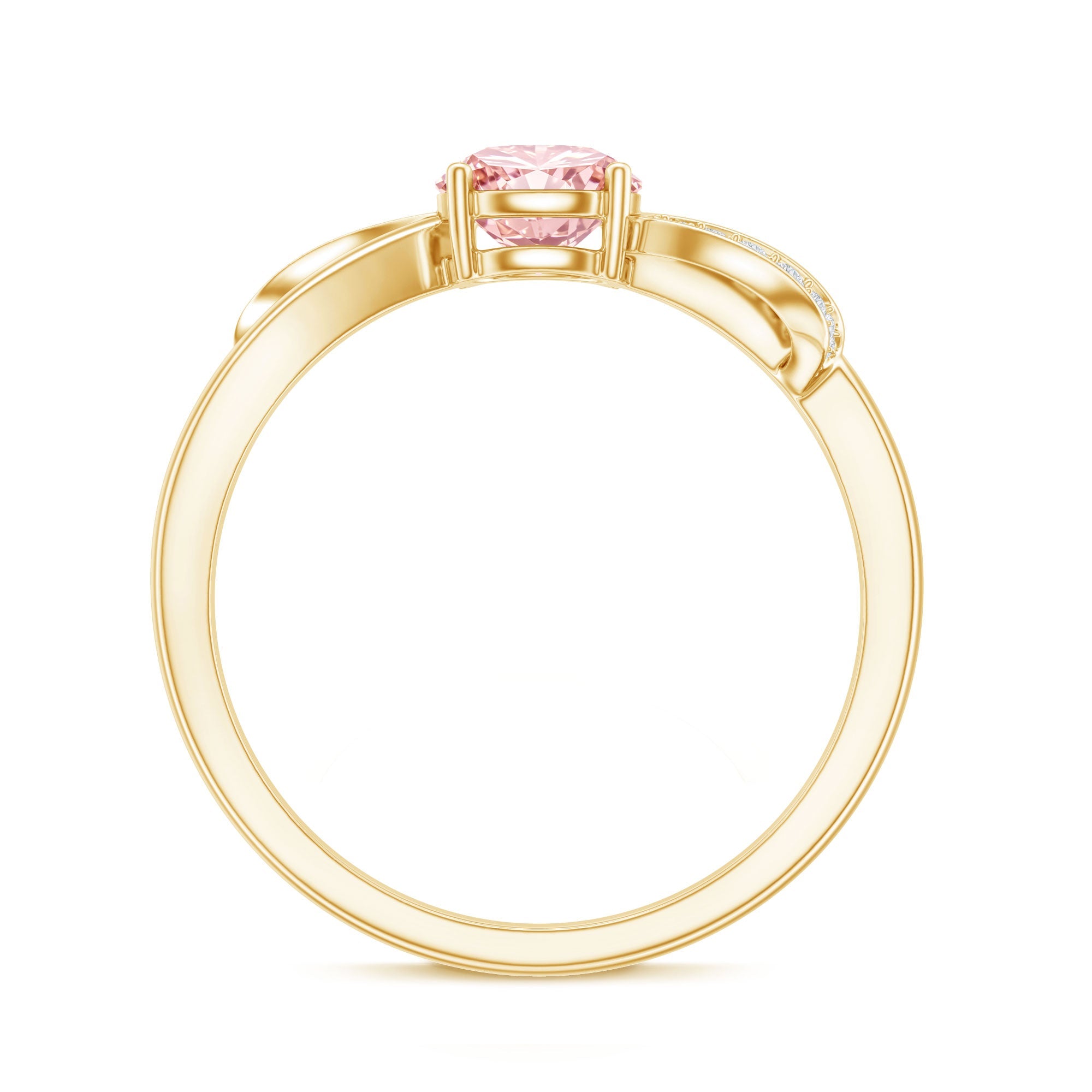 IGI Certified Lab Grown Pink Diamond Classic Engagement Ring