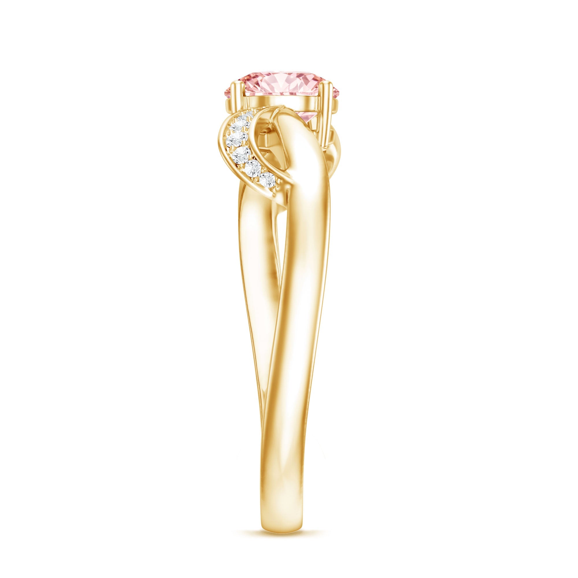 IGI Certified Lab Grown Pink Diamond Classic Engagement Ring
