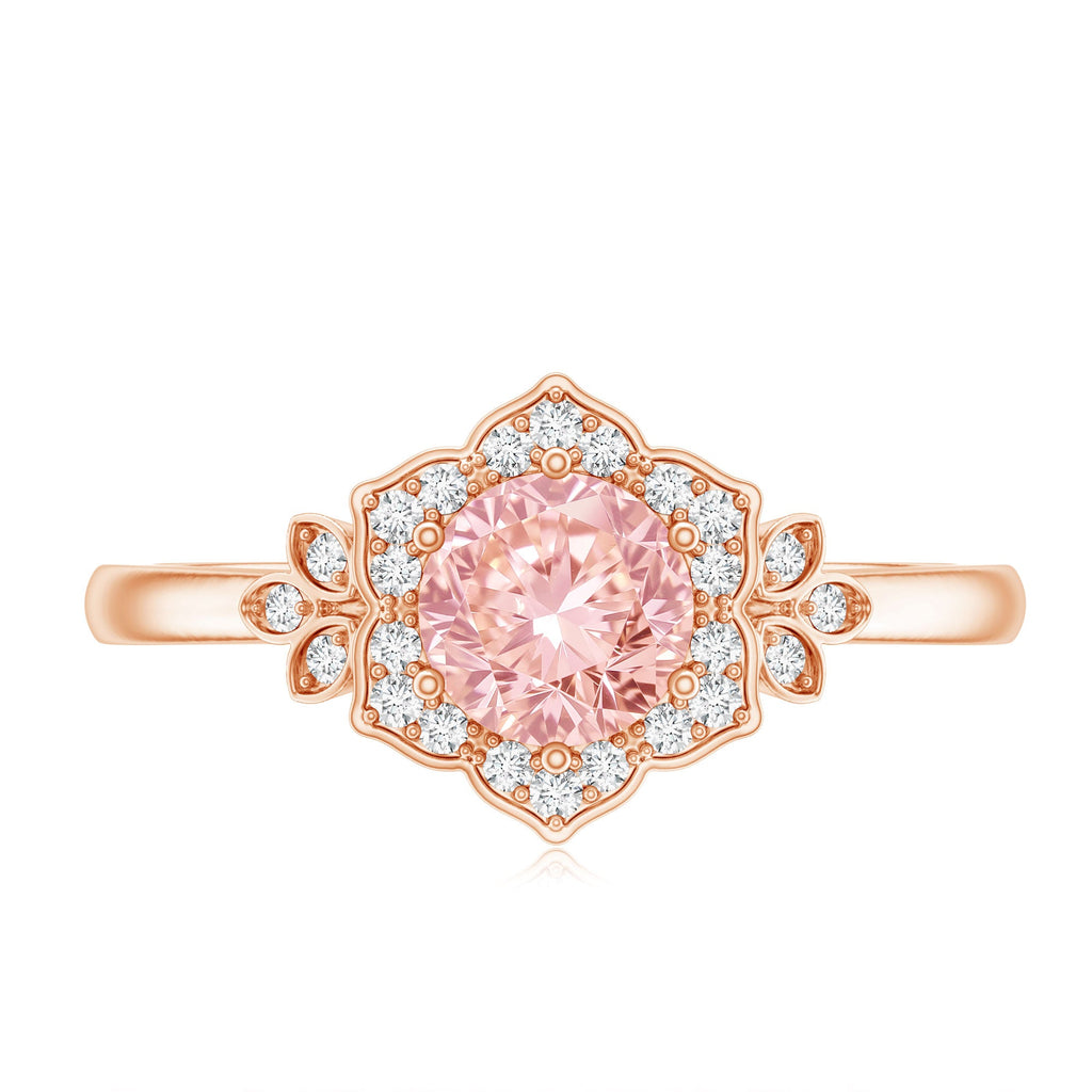 The Flourish — Pink Diamond Flower Engagement Ring