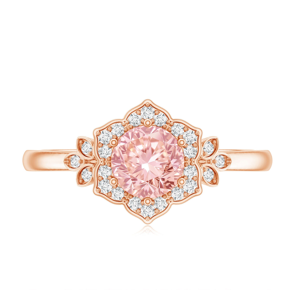 The Flourish — Pink Diamond Flower Engagement Ring