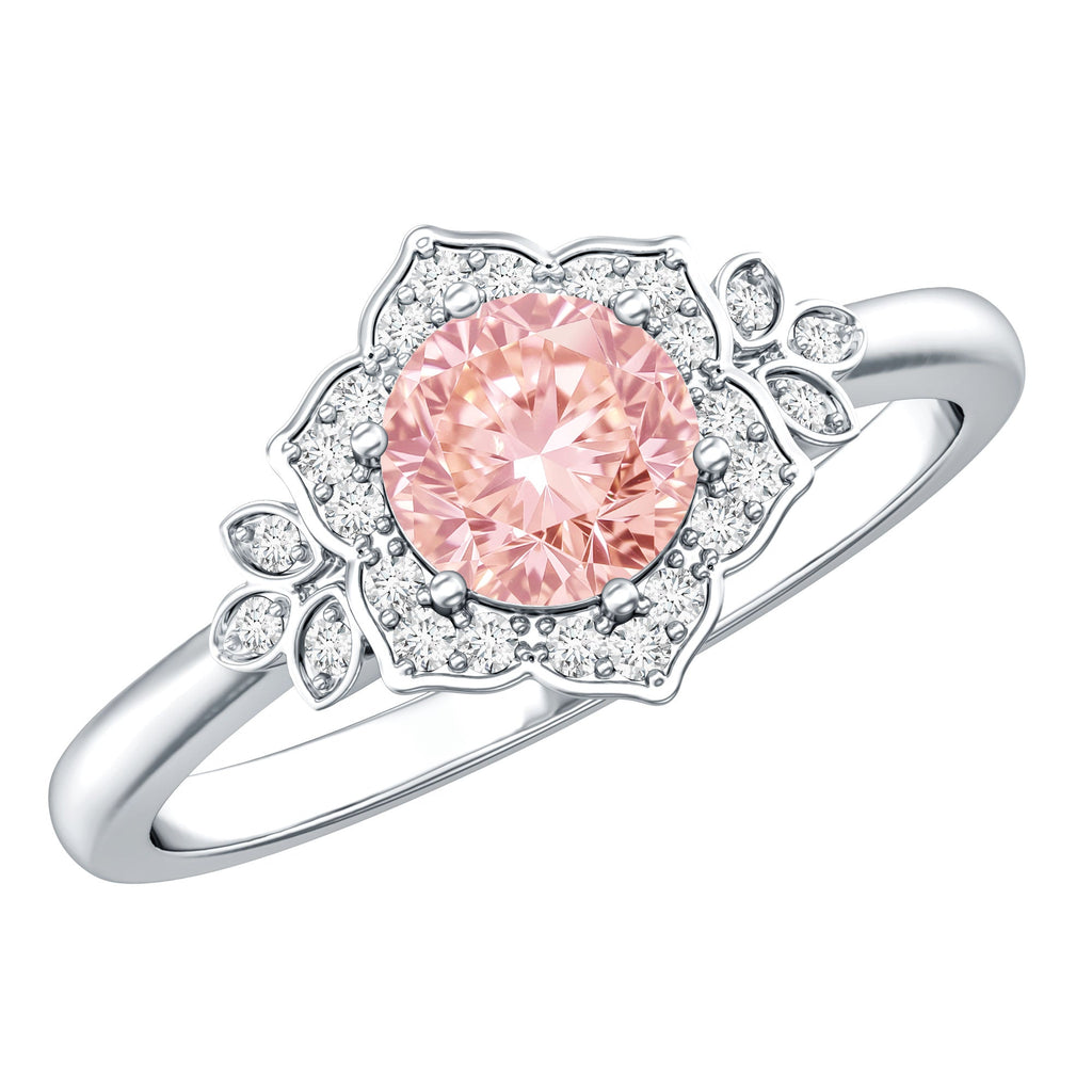 The Flourish — Pink Diamond Flower Engagement Ring