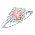 The Flourish — Pink Diamond Flower Engagement Ring