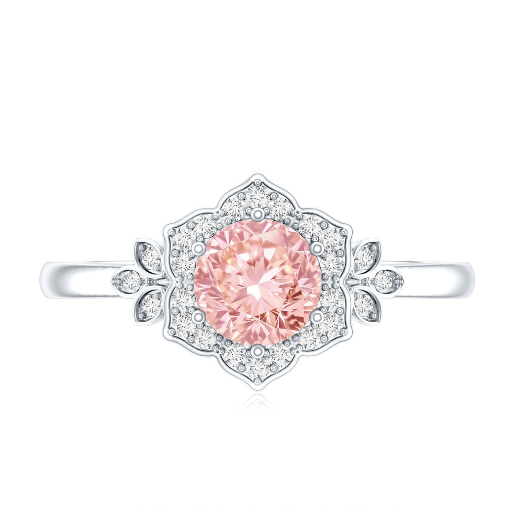 The Flourish — Pink Diamond Flower Engagement Ring