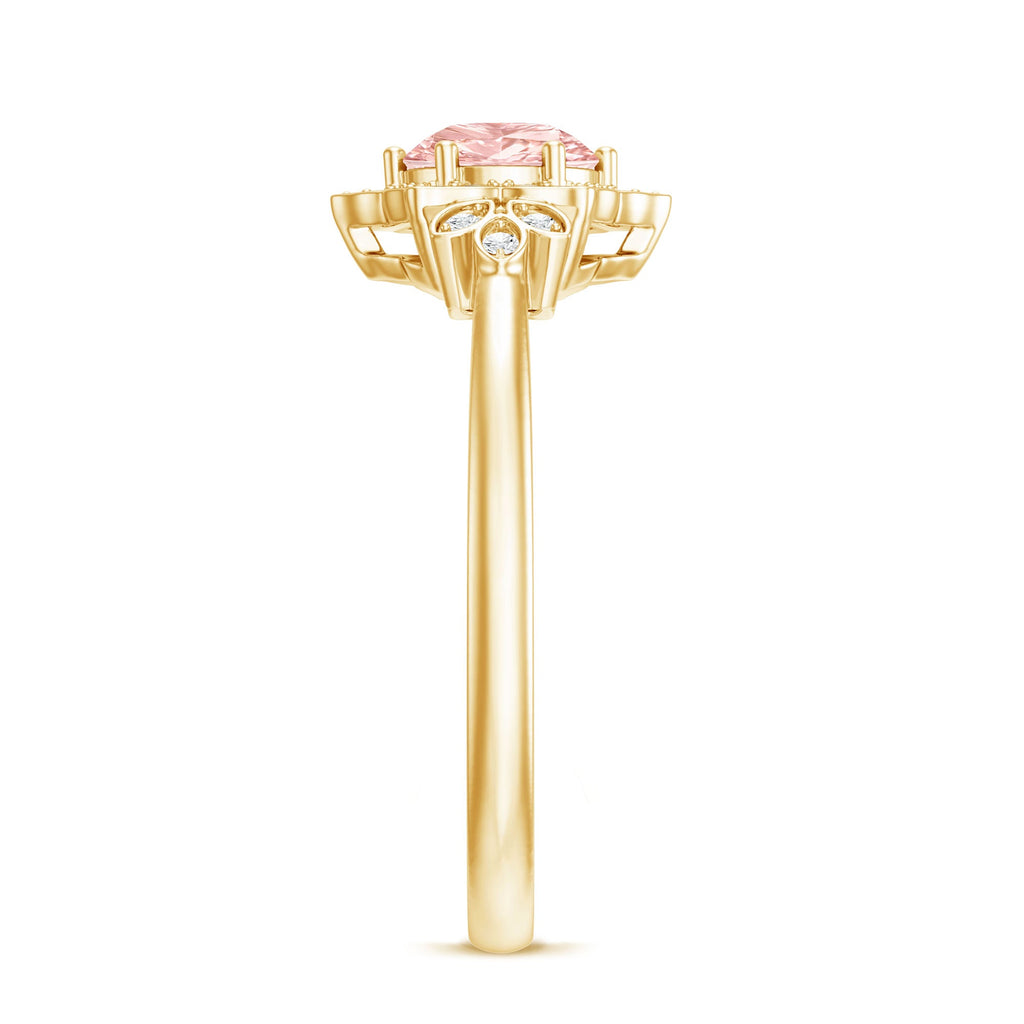 The Flourish — Pink Diamond Flower Engagement Ring