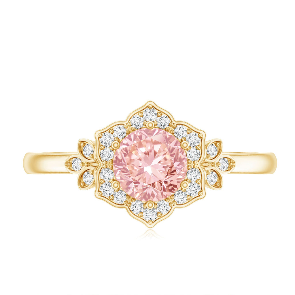 The Flourish — Pink Diamond Flower Engagement Ring