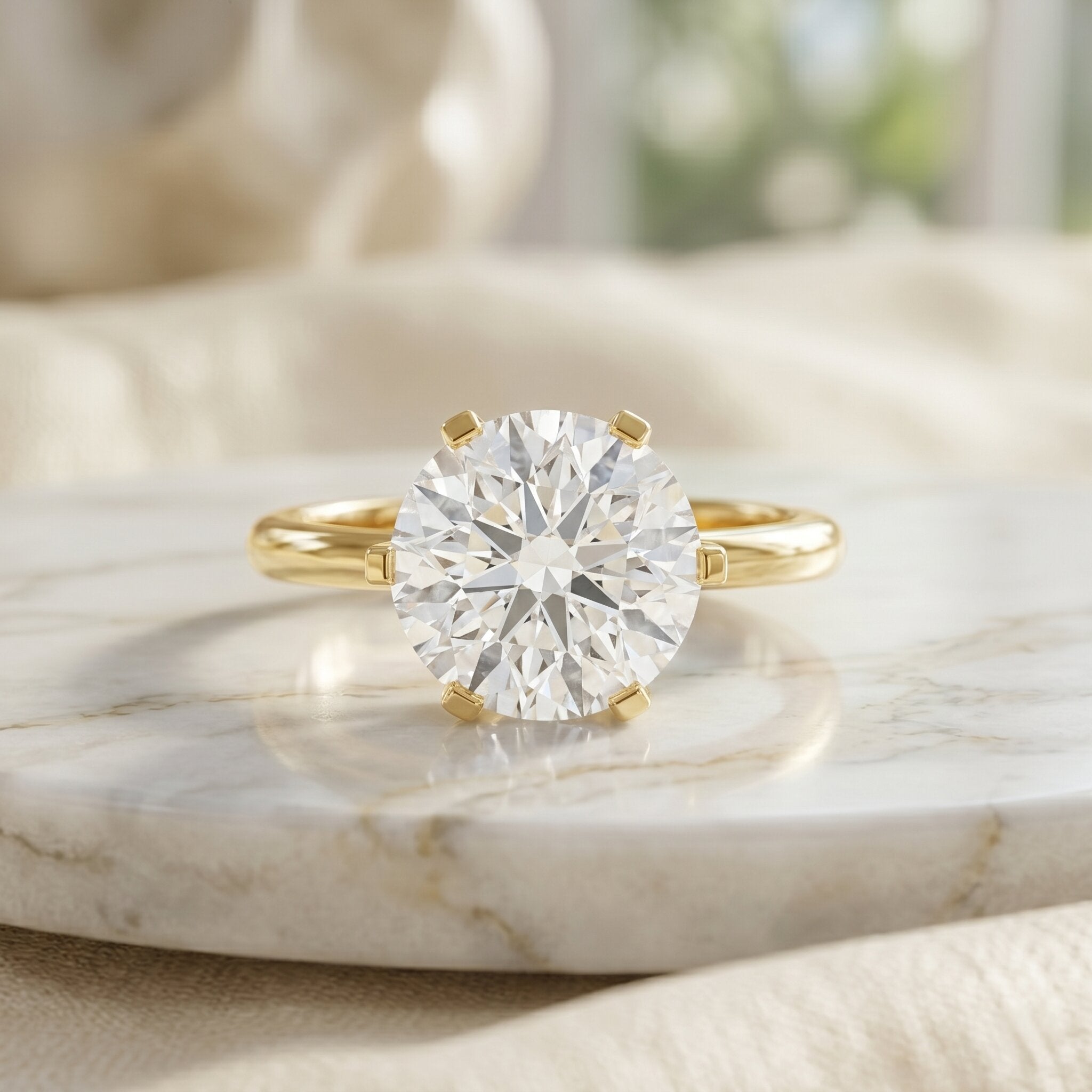 IGI Certified 5 Carat Lab Grown Diamond Solitaire Engagement Ring