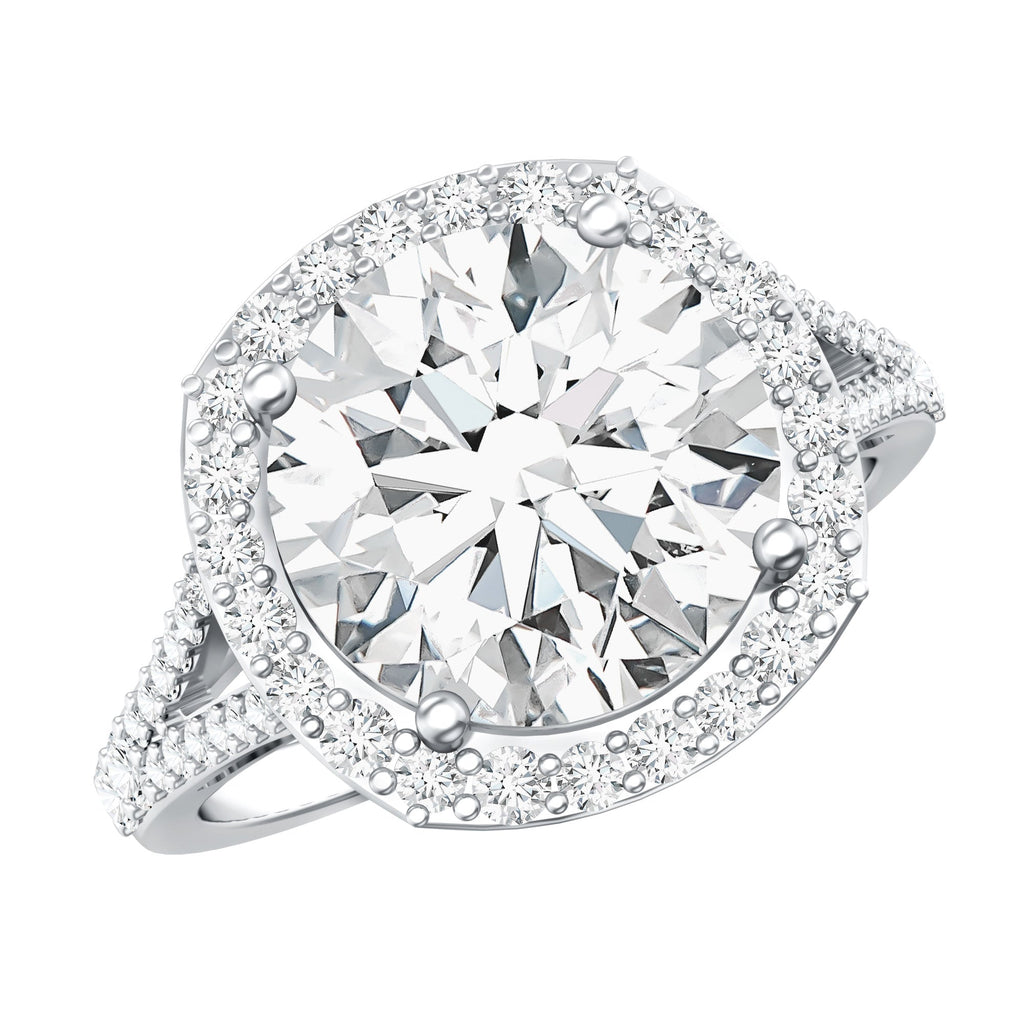 5 Carat Lab Grown Big Diamond Engagement Ring with IGI Certificate