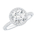 2 Carat Lab Grown Diamond Halo Engagement Ring with IGI Certificate
