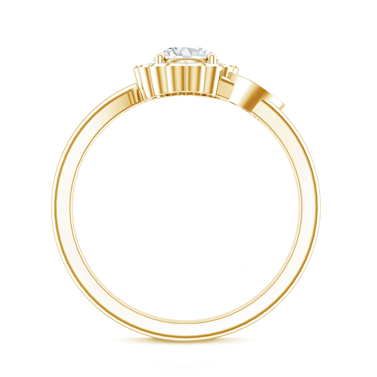 Certified 0.9 Carat Lab Grown Diamond Floral Engagement Ring