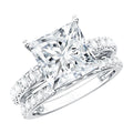 5 Carat IGI Certified Princess Cut Lab Diamond Engagement Ring with Band