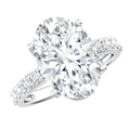 5 Carat Big Lab Grown Diamond Oval Engagement Ring with IGI Certificate