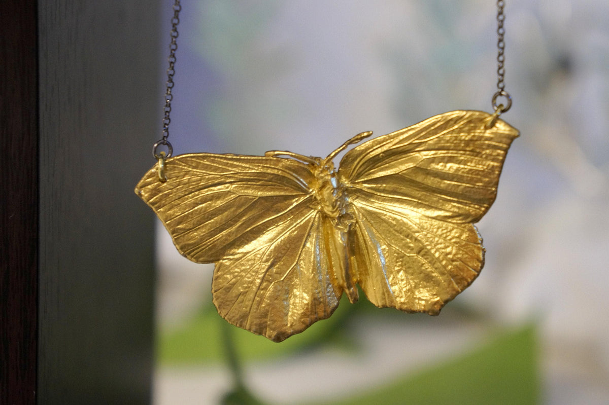 Real Butterfly Solid Gold Ring, Handmade Nature Jewelry, Organic Nature Band, Gift for Endurance & Transformation, Gold or Sterling Silver 925