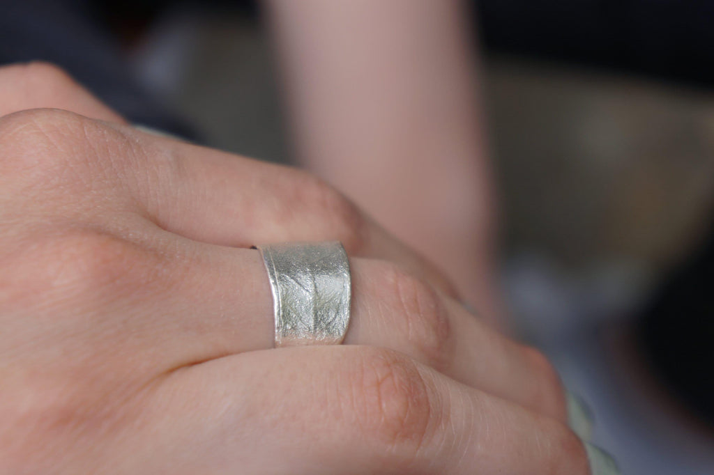 Nature-Inspired Olive Leaf Ring - Solid Gold Adjustable or Fixed