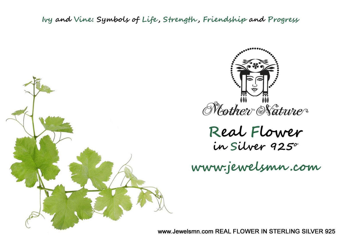 Real Ivy Leaf Gold Bracelet, Handmade Nature Jewelry, Organic Botanical Bracelet, Unique Gift for Nature Lovers, 14K Gold Plated Sterling Silver 925