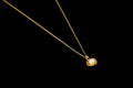 Solid Gold Shell Necklace: Freshwater Pearl Pendant, Nature Inspired