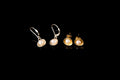 Sea Shell Earrings: Natural Pearls in Solid Gold (Stud or Dangle)
